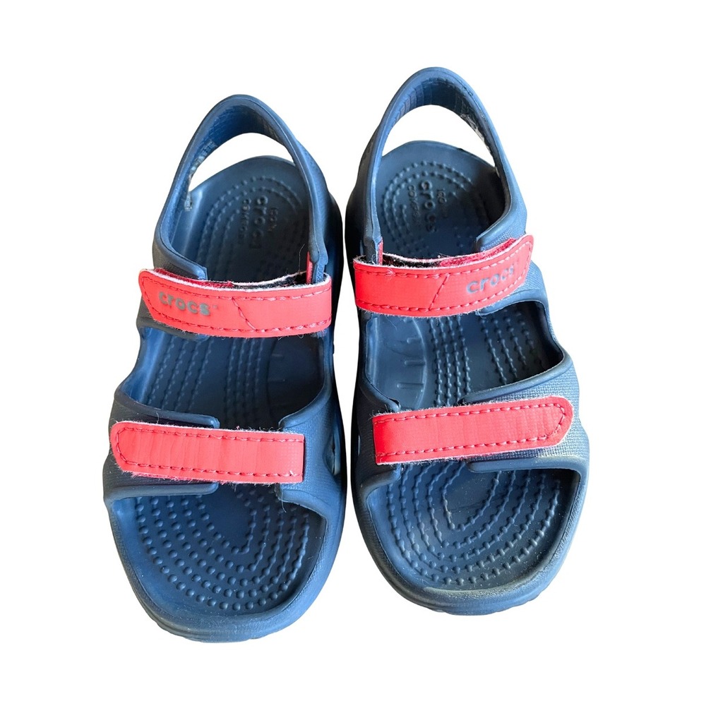Crocs Toddler Kids Swiftwater Sandals, Blue Red - Size 9